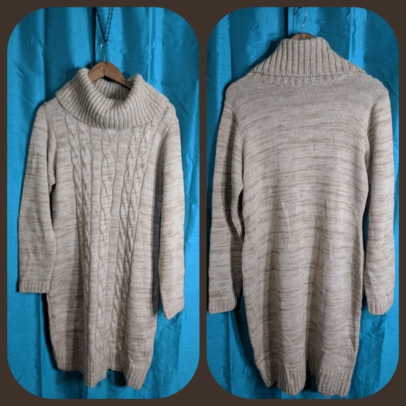 XL COWL NECK SWEATER DRESS - Picture 4 of 6